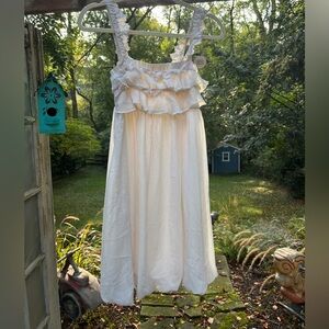 Yank babydoll dress with balloon hem. Medium